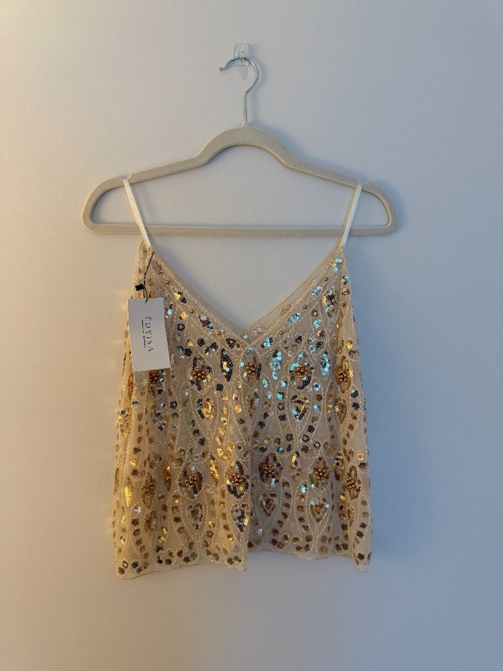 Edyisa Gold Shimmer Going Out Top (Serena van der Woodsen Inspired)